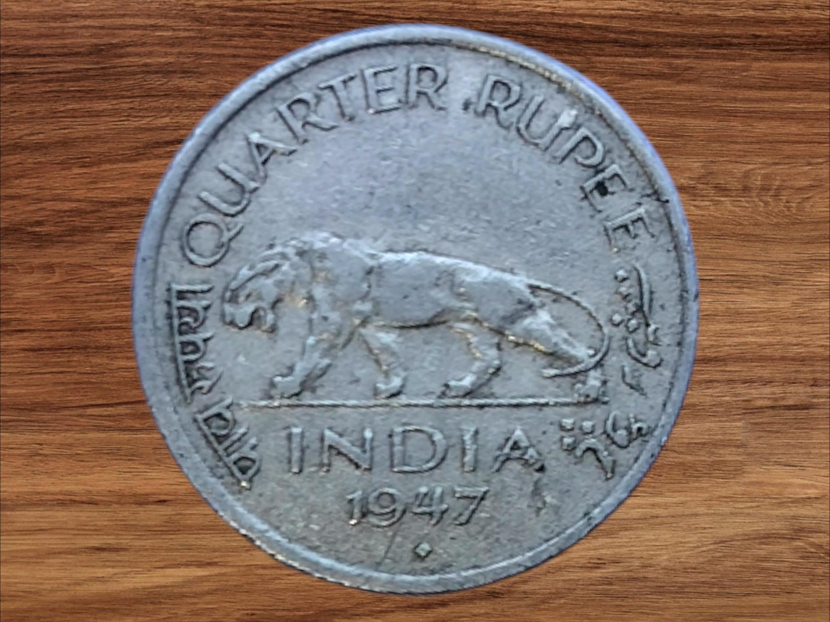 ロック　西アフリカ　キシ族　鉄貨幣　25センチ　インド灯火器1点 1947年インド 25セント硬貨：ジョージ6世、跳ねるライオン - Etsy 日本