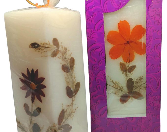 Wedding Gift Hart Shape Natural Flower with Candles, Pillar Unique scented Personalized Wedding Gift for Couple- Personalised Gifts