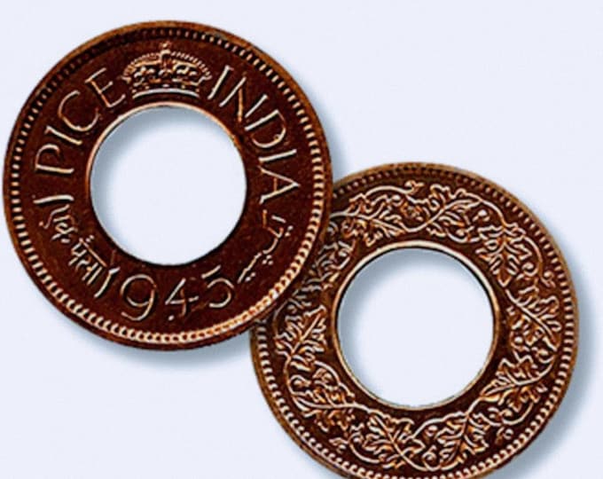 1945 British India George VI 1 Pice Coin - Collectible World Currency - Historical Indian Coin