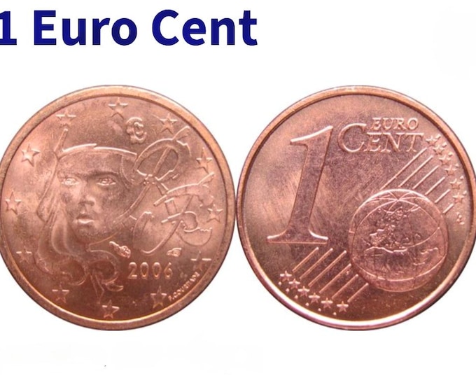 2006 France 1 Euro Cent Coin, Young Marianne Collectible, Copper-Plated Steel Currency