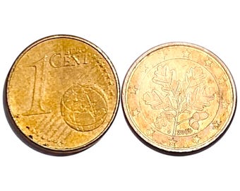 2002年ドイツ5セントユーロ硬貨：オークの小枝デザイン - Etsy 日本
