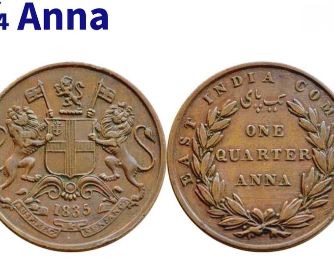 1835 British India East India Company Copper Coin – William IV Era Numismatic Currency