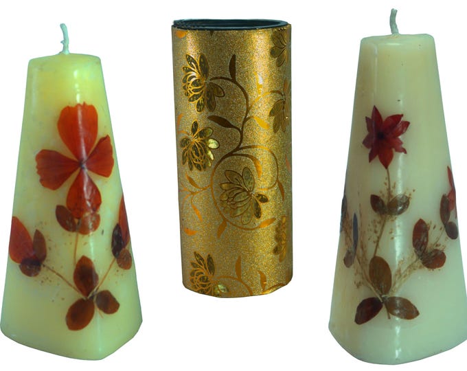 Wedding Gift Hart Shape Natural Flower with Candles, Pillar Unique Scanted Personalised Wedding Gift for Couple- Personalised Gifts