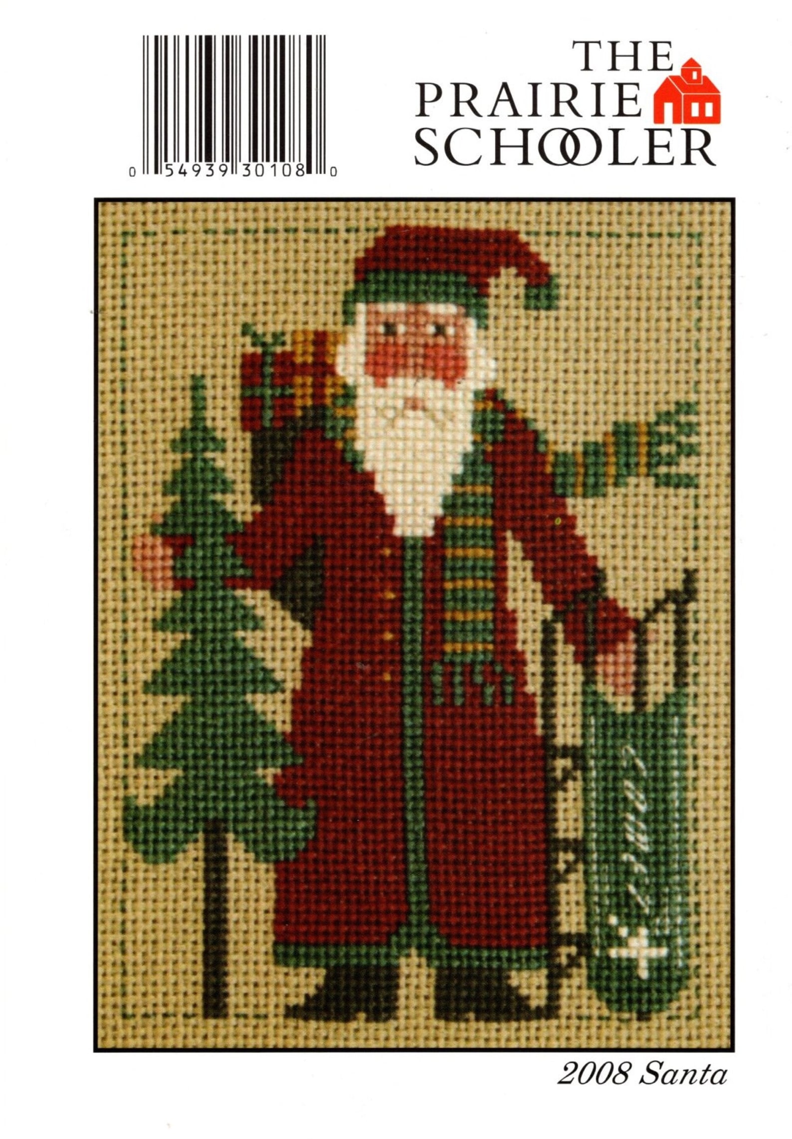 PRAIRIE SCHOOLER Santa individual Yearly Counted Cross Stitch Etsy
