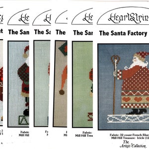 Heartstrings THE SANTA FACTORY Counted Cross Stitch charts-Your Choice- January, February, March, April, May, June