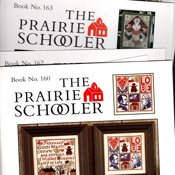 PRAIRIE SCHOOLER counted cross stitch charts-Your Choice-#159, 160,161,162,163,164,168,169,171  new and unused, cardstock,original format