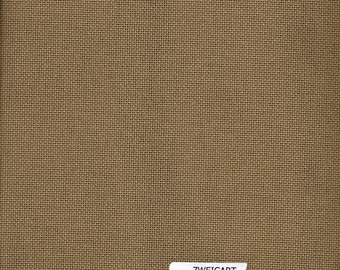 ZWEIGART 18 count Khaki DAVOS cross stitch fabric sold by the FQ  18"x27" -  use with Prairie Schooler yearly Santa