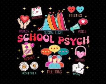 School Psychologist PNG, Groovy School Psych Valentine PNG, Teacher Graduation Digital Download, Psychology Grad Sublimation