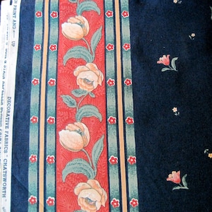 Vintage Drapery Upholstery Fabric by King Studios © 1982 2 Yards