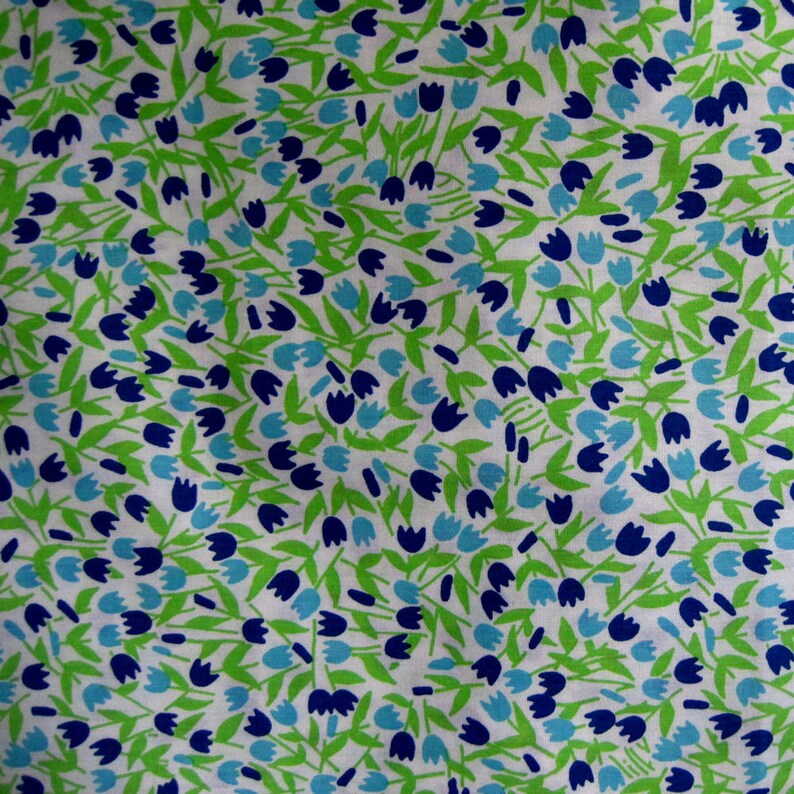 Vintage Key West Hand Print Cotton Fabric France by Leigh Martin Buy by the Half Yard