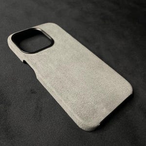 Premium Alcantara iPhone case 15 Pro, Alcantara Case iPhone 15 Pro MagSafe Phone Case iPhone 15 Personalized Leather Phone case Gift for him