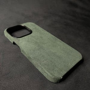 Custom Premium Alcantara iPhone Case for iPhone 16 15 14 13 12, iPhone 16 15 14 12 Pro Max Case, MagSafe iPhone Cover, Gift suede Phone Case