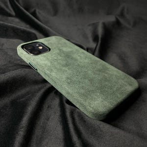 Custom Alcantara iPhone 12 | 12Pro case MagSafe, Full Wrapped cover, Personalized Alcantara iPhone case 15 Pro Max, 14 Pro Max, 16 Pro Max