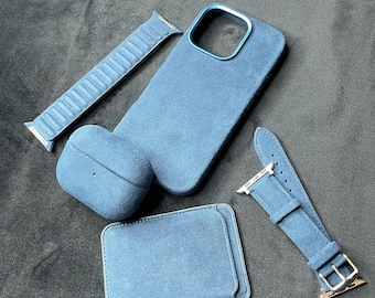 iPhone 16 Pro Max Case Made with Alcantara Material MagSafe Compatible Custom iPhone 16 Pro Max Personalized Luxury Phone Case