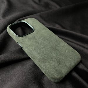 Custom Alcantara iPhone 14 Pro Max case with MagSafe, Personalized Alcantara iPhone cover, iPhone 12 | 13 | 15 | 16 Pro Max, handmade gift