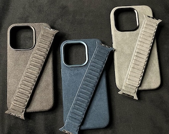 Apple Watch Band Made with Genuine Alcantara Material, Magnetic Luxury Suede Watch Strap for 38/40/41/42/44/45/46/49mm