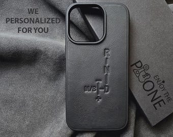 Personalized Leather iPhone 17 16 15 Pro Max Case MagSafe, Custom Logo iPhone Case, Engraved car Logo | Pet Design Cover, Luxury Gift Case