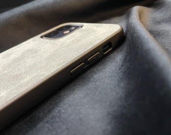 Personalized iPhone Case Alcantara Material MagSafe Custom Phone Cover iPhone 16 15 14 13 12 Pro Luxury Suede Case Gift