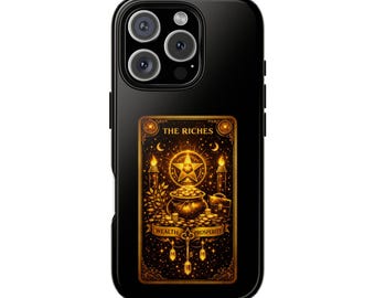 Tarot Phone Case, Wealth, Fortune & Abundance | Mystic iPhone Case | Spiritual Aesthetic Cover | Manifestation Gift | Witchy Design Case