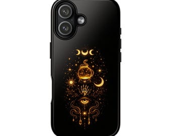 Tarot Card Phone Case, Witchy Aesthetic iPhone Case | Mystic Crystal Ball, Evil Eye, Moon Magic | Spiritual Gift | Occult Phone Cover