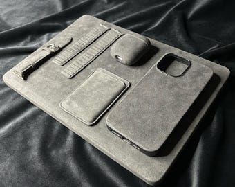Leather Edge iPhone Case made with Alcantara Material | MagSafe Compatible Premium Cover for iPhone 16 15 14 Pro Max | Handmade Phone Case