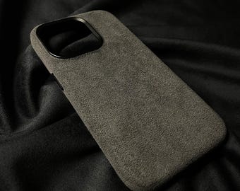 Personalized iPhone Case Alcantara Material MagSafe Custom Phone Cover iPhone 16 15 14 13 12 Pro Max Luxury Suede Case Car Logo Gift