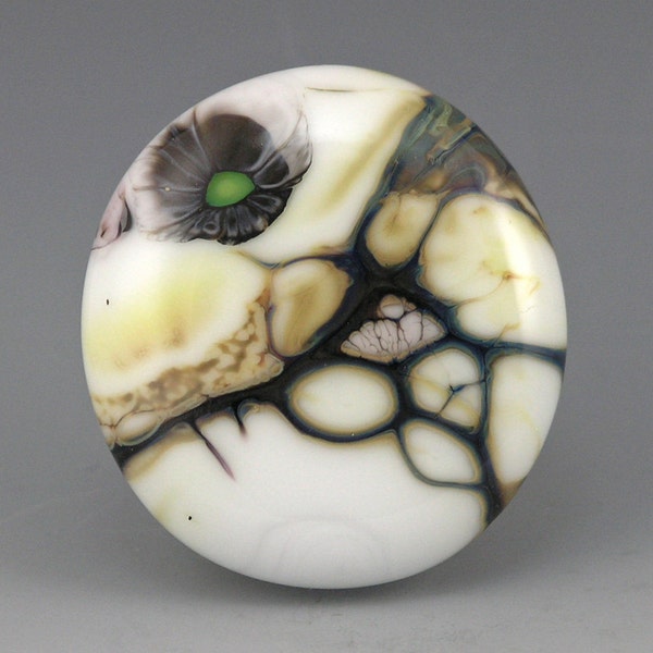 Almost Home.....glass organic CABOCHON designers cabs for jewelry SRA