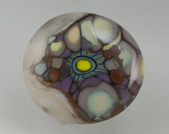 Mosaic .... glass CABOCHON artsy organic lampwork fused jewelry designer cabs  by GrowingEdgeGlass/ Mikelene Reusse