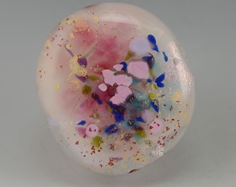 Sparkle .... glass CABOCHON artsy organic lampwork fused jewelry designer cabs  by GrowingEdgeGlass/ Mikelene Reusse