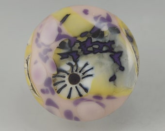 Lace  .... glass CABOCHON artsy organic lampwork fused jewelry designer cabs  by GrowingEdgeGlass/ Mikelene Reusse