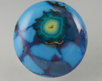 Nightstar .... glass CABOCHON artsy organic lampwork fused jewelry designer cabs  by GrowingEdgeGlass/ Mikelene Reusse