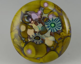 Tide Pool  .... glass CABOCHON artsy organic unique cabs lampwork fused jewelry designer cabs  by GrowingEdgeGlass/ Mikelene Reusse