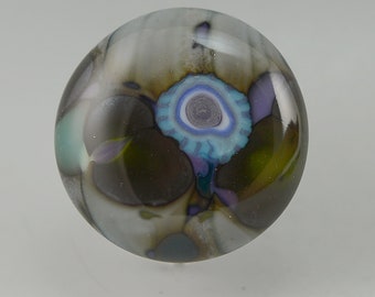 Pond .... glass CABOCHON artsy organic lampwork fused jewelry designer cabs  by GrowingEdgeGlass/ Mikelene