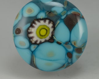 Fresh Spring .... glass CABOCHON artsy organic lampwork fused jewelry designer cabs  by GrowingEdgeGlass/ Mikelene Reusse