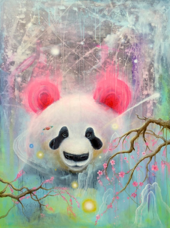  Panda  Art  Print Bear  Panda  Bear  Surrealism Surreal Etsy