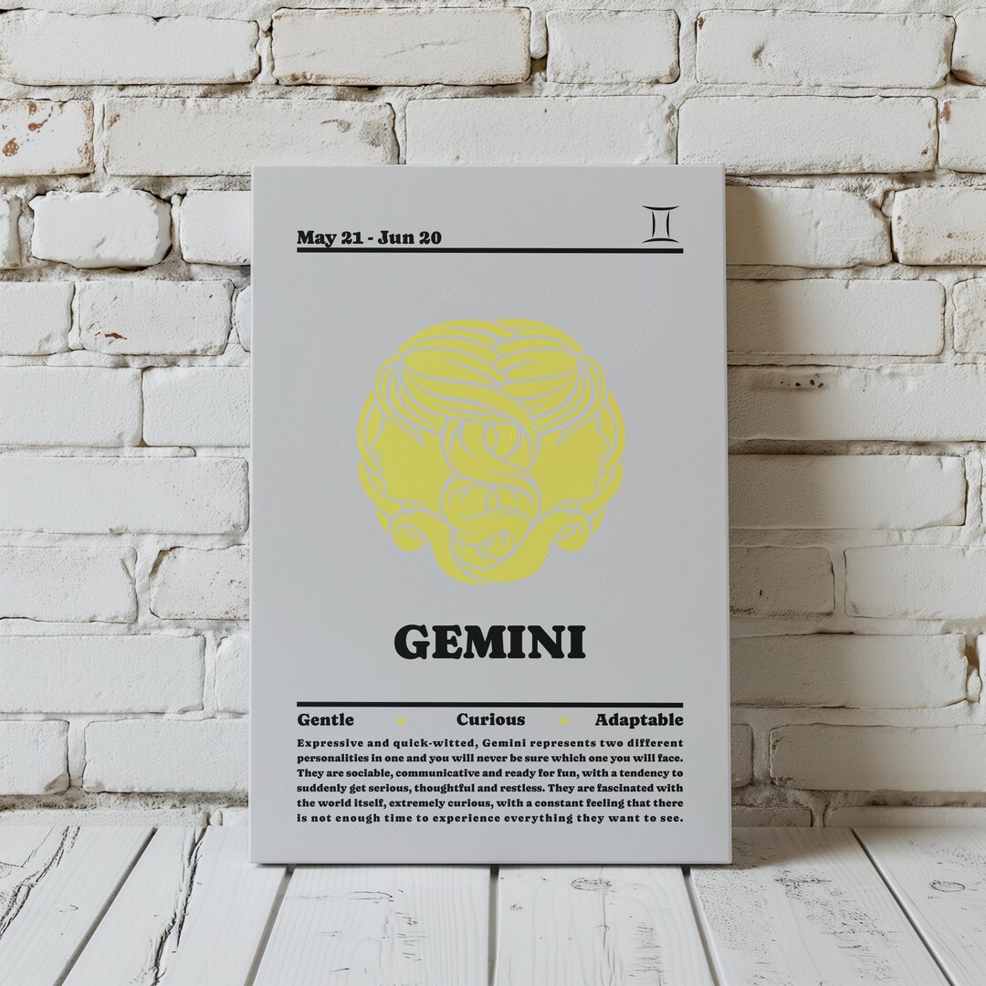 極希少◆北欧メロディアスAOR◆GEMINI/GEMINI Gemini Zodiac Art Print | Horoscope Sign Wall Decor - Etsy