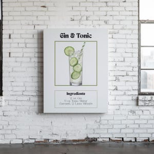 Gin & Tonic Wall Art | Gin And Tonic Cocktail | Gin And Tonic Recipes | Gin And Tonic Ingredients | Gin And Tonic Cocktail Recipe