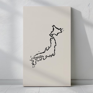 Japan Map Wall Art | Japan Poster Print | Japanese Decor for Home | Vintage Style Japanese Map Art | UNFRAMED