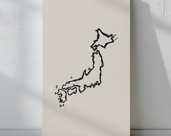 Vintage Japan Map Art Print | Japanese Home Decor (UNFRAMED)