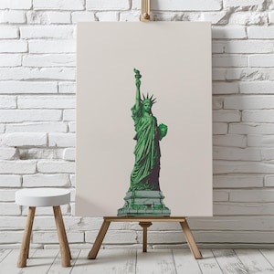 Statue of Liberty Wall Art | Minimalist NY Print | Travel Poster & Decor | New York Art for Home or Office | UNFRAMED