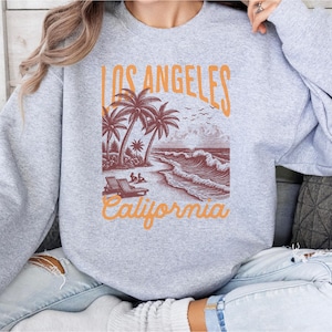 Los Angeles Sweatshirt | California Crewneck & West Coast Style | Cozy California Sweater for Men and Women