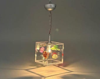 Miniature Acrylic Pendant Lamp | 1:6 Scale Dollhouse Ocean Ceiling Light