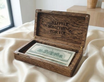 Graduation Gift for Daughter Son Personalized Wooden Money Box, New Beginning Keepsake Cash Holder