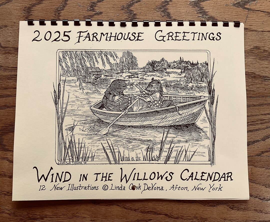 2025 Wind in the Willows Wall Calendar Reprint Illustrated, Printed and
