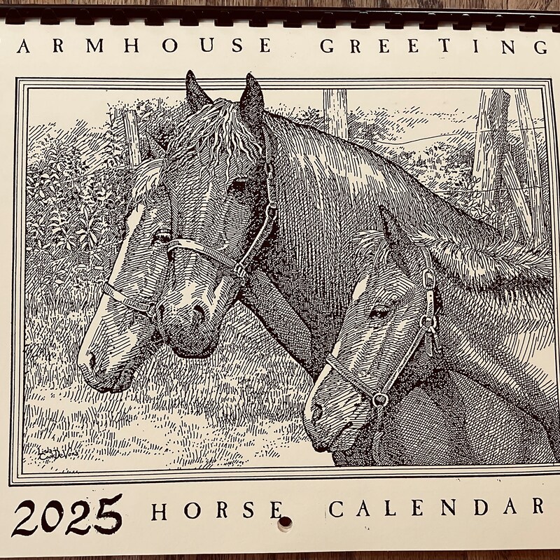 2025 Horse Calendar Etsy