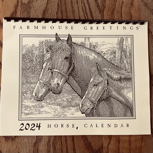 2024 Horses Calendar Etsy