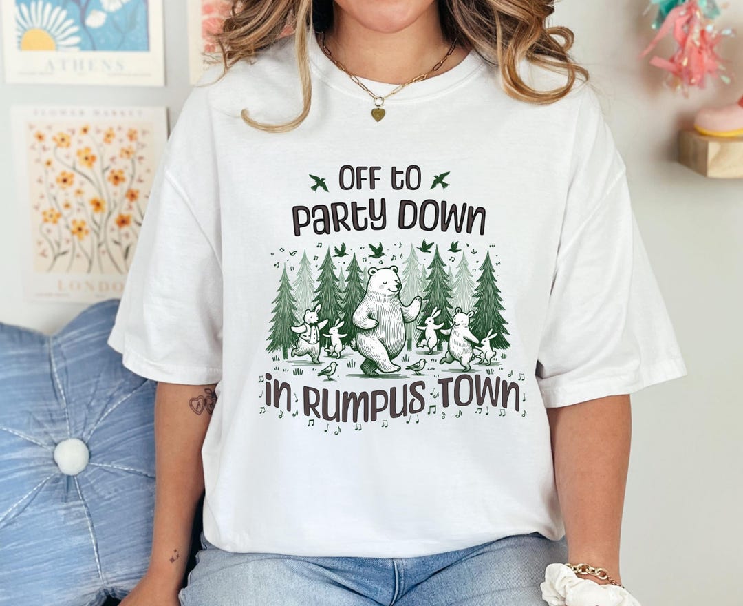 Rumpus Town Comfort Colors T-shirt, Forest Animal Musical Party Tee - Etsy
