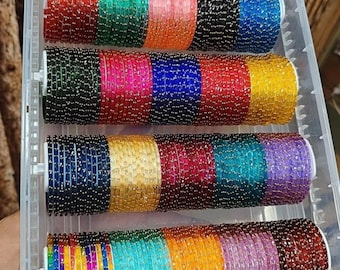 Kashmiri Glass Bangles Combo set