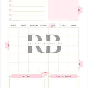 Monthly planner organisation DIGITAL
