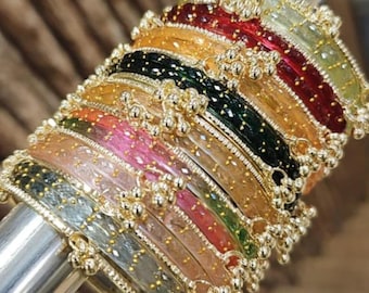 Kashmiri Glass Bangles Multi